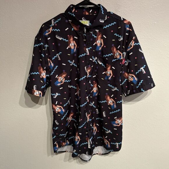 RSVLTS Shirt Mens XL Black Saved By The Bell Kelly Kapowski Short Sleeve - Picture 1 of 8